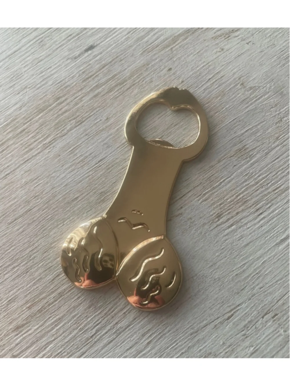 Funny Gold Penis & Balls Bottle Opener Gag Gift